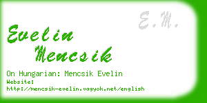 evelin mencsik business card